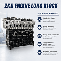 Bloc moteur diesel SCDC 2KD 2.5L, 4 cylindres, pour Toyota Hilux Hiace Pickup Van, remplacement de moteur automobile