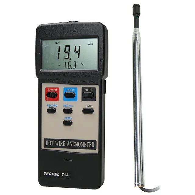 Tecpel AVM-714 Hot Wire Anemometer Voor Air Speed Meting
