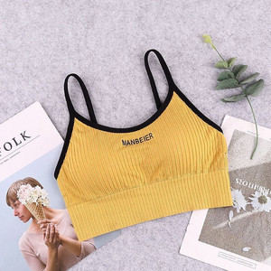 Soutien-gorge de sport pour femme, nouveau modèle, en coton, réglable, respirant, coupe courte, imprimé sexy, pour le yoga, confortable - Product Image 2