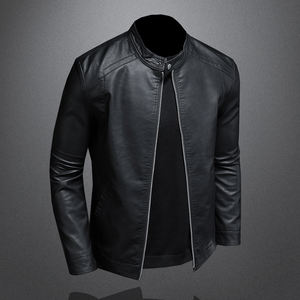 Chaqueta de motorista de cuero de anilina de piel de oveja auténtica para hombre Gatsby, chaqueta acolchada con cremallera y forro interior para hombre - Product Image 3