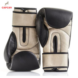 Gants de boxe en cuir de qualité supérieure, fermeture à boucle et crochet, évacuation de l'humidité, extérieur durable, ajustement confortable pour l'entraînement, maintien sécurisé du poignet - Product Image 2