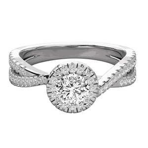 วงแหวนเพชรแบบโซลิแทร์ทรงกลม - Product Image 1