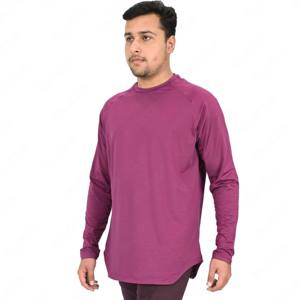 Camiseta lisa de manga larga de gran tamaño personalizada para hombre, camiseta de manga larga de algodón, camisetas de manga larga personalizadas para hombre con impresión personalizada para hombre - Product Image 2