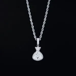 Pendentif personnalisé moderne hip-hop en alliage plaqué or avec diamants incrustés - Product Image 5