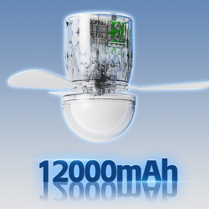 Ventilateur suspendu multifonctionnel DP Wholesale, 12000 mAh, longue autonomie, télécommande, 12 W, ventilateur de plafond rechargeable avec lumière LED - Product Image 4