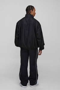 Premium Quality Relaxed Fit Nylon Piping Detail Joggers For <b>Men</b> Lightweight Quick Dry Gym Fitness <b>men's</b> pants Jogger - Product Image 6