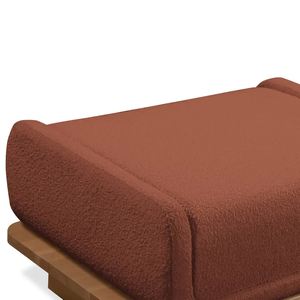 Otomana hecha de marco de madera maciza de teca con cubierta de tapicería en el asiento para uso interior - Product Image 3