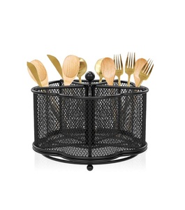 Soporte de almacenamiento de cubiertos de forma redonda de diseño único Soporte de Cubiertos de alambre de hierro puro de la mejor calidad para accesorios de cocina y Mesa - Product Image 5