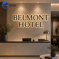 Enseigne commerciale rétroéclairée en métal avec finition peinture cuite, enseigne à lettres LED rétroéclairées, enseigne LED rétroéclairée personnalisée
