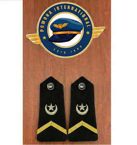 Epaulettes de hombro de tela bordada de Mauritania |   Epaulettes Personalizadas con Cierre de Gancho y Bucle |   Ranks de Mezclilla para Uniformes | - Product Image 1