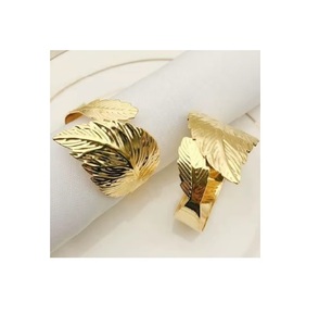 Vente en gros de porte-serviettes en feuille d'or de luxe écologique et élégant, plaqué métal, préservant la couleur, pour cadeaux - Product Image 5