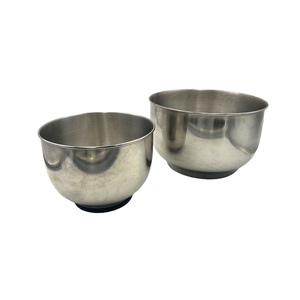 Juego de tazones de acero inoxidable de grado alimenticio, duraderos, pulidos, multiusos, para preparar, servir, mezclar, cocinar y almacenar en la cocina. - Product Image 4