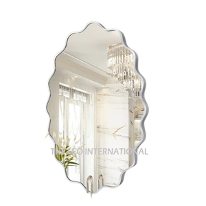 กระจกตกแต่งผนังรูปทรงเรขาคณิตสแตนเลสขัดเงา งานแฮนด์เมดทันสมัย - Product Image 1