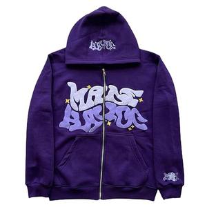 เสื้อฮู้ดผ้าคอตตอนมีฮู้ดโอเวอร์ไซส์ลายอนิเมะใส่ได้ทั้งชายและหญิงมีฮู้ดโอเวอร์ไซส์ออกแบบโลโก้ได้ตามต้องการแบบเรียบ3D โฟมพิมพ์ลายพัฟสำหรับฤดูหนาว - Product Image 3