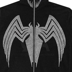 Sudadera Brillante con Pedrería para Hombre, Sudadera con Pedrería Personalizada con Logotipo OEM - Product Image 6