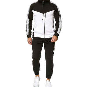 Custom Sweat Jogger Stacked Pant Set Chándales Verano Sweatsuit Desgastado Bordado Sudadera con capucha y pantalones acampanados Conjuntos para los hombres - Product Image 1