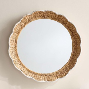 Water hyacinth mirrors for home decoration good quality woven mirror low cost for retailer - Product Image 6