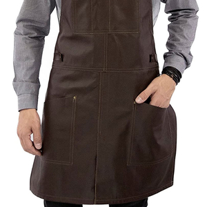 Hot Selling Unisex High Quality Genuine <b>Leather</b> Bib Kitchen <b>Aprons</b> Custom Made Quick Dry Heavy Duty Working <b>Leather</b> <b>Aprons</b> Sale - Product Image 2