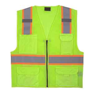 2025 haute qualité Logo personnalisé sécurité travail gilet pour hommes adulte Construction avertissement gilet unisexe vêtements de travail sans manches gilet - Product Image 1