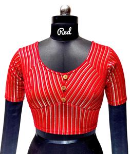 Material de la blusa moderna, forro de papel de aluminio starached pesado con strach fino La blusa tiene un corte Katori con un elegante patrón de botones - Product Image 1