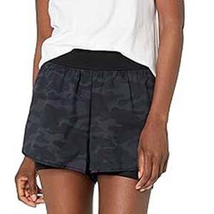 กางเกงขาสั้นผ้าเฟรนช์เทอร์รี่สำหรับผู้หญิงใส่สบายระบายอากาศได้ดีผ้าคอตตอนดีไซน์เชือกรูดสำหรับวิ่ง/ลำลองทรงสูง - Product Image 4