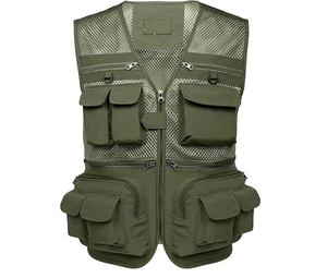 เสื้อกั๊กฟิตเนสผู้ชายแบบสั่งทำพิเศษ สไตล์ลำลองล่าสุด ผ้าโพลีเอสเตอร์ 100% ระบายอากาศได้ดี มีกระเป๋าหลายช่อง - Product Image 3