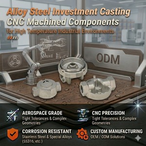 Alloy Steel Investment Casting CNC Machined Components for High Temperature Industrial Environments - Product Image 2