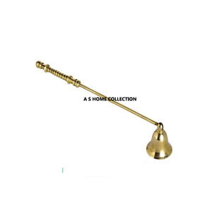 New Pure Brass Hand Made Royal Design Best Quality Hand Carved <b>Long</b> Handle Brass with Silver Plated Finished <b>Candle</b> Snuffer - Product Image 3