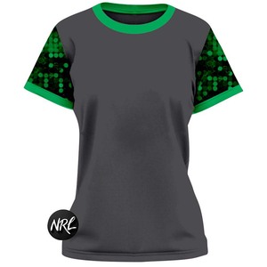 2025 último diseño Unisex cuello redondo verano mujeres 220 Gsm Hip Hop rendimiento desgaste lentejuelas camisetas de manga corta - Product Image 1