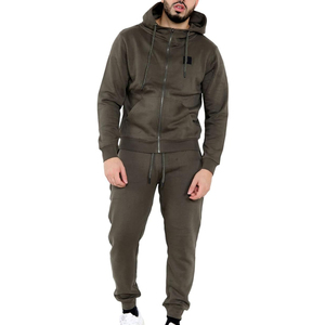 Conjunto de Sudadera con Capucha y Pantalones Deportivos Personalizados de Corte Regular, con Estampado, Lavado Ácido y Pedrería, para Hombre - Product Image 1
