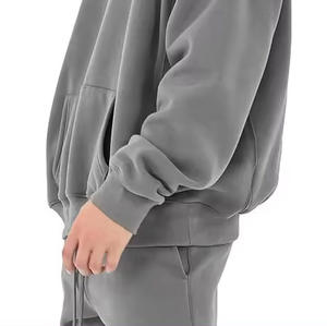 Sudaderas de lana pesadas personalizadas para hombres/mujeres Sudadera con capucha lavada con ácido Sudaderas con capucha a juego de gran tamaño con impresión digital para invierno - Product Image 6