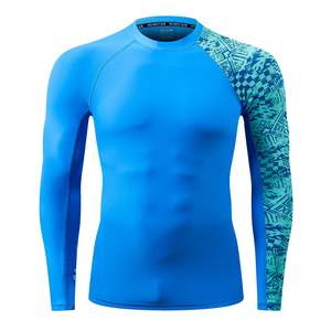 T-shirt de compression à manches longues de haute qualité et durable pour hommes, imprimé sur mesure, pour l'entraînement et la course à pied - Product Image 3