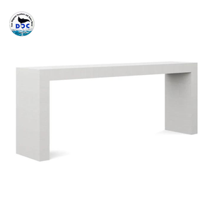 Modern Savannah Console <b>Table</b> Rectangular Grass <b>Cloth</b> & MDF with Faux Shagreen for Living Room Kitchen Bedroom DAPHOCO Brand - Product Image 1
