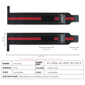 Adjustable Custom Logo Durable Breathable <b>Wrist</b> <b>Wraps</b> with Polyester & Cotton for <b>Gym</b> Weightlifting and Fitness Training Support - Product Image 4