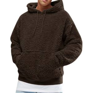 Sweat à capuche à fermeture éclair épais pour hommes hiver 100% coton surdimensionné Logo personnalisé pull manteau pull - Product Image 6