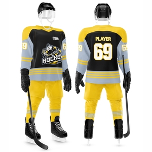 Impressionnant Qualité Design Usine Directe En Gros À Séchage Rapide Respirant Maille Polyester Tissu Hockey Sur Glace Hommes Équipe Uniforme - Product Image 1