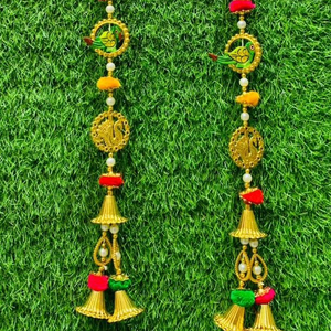 Pièces rondes faites à la main cloches cordes suspendues décorations murales de fleurs faites à la main pour les mariages et pendaison de crémaillère (1PC) - Product Image 1