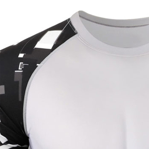 Couleurs unies de haute qualité conception personnalisée Rash Guard Top vente col rond conception hommes Rash Guard en vrac quantité - Product Image 5