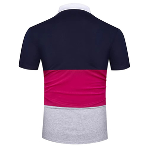 Polo 100% coton pour homme, nouveau design, mode estivale, manches courtes respirantes et motif uni - Product Image 6