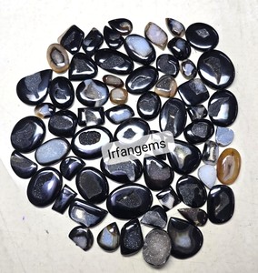 Piedra preciosa suelta Druzy negra Natural, piedra preciosa curativa de cristal cabujón de alta calidad para hacer joyas, ventana de piedra Druzy - Product Image 5