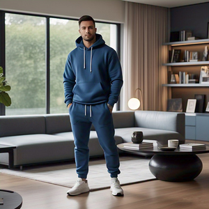 Heavy Fleece Men Tracksuit Sports Jogger <b>Hoodie</b> Sweatpants Set Jogging <b>Running</b> Wear Track Suit Men's - Product Image 5