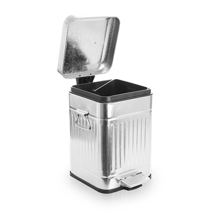 ชุดถังขยะชุบสังกะสี3ชิ้นสำหรับใช้ในบ้านและสำนักงาน - Product Image 4