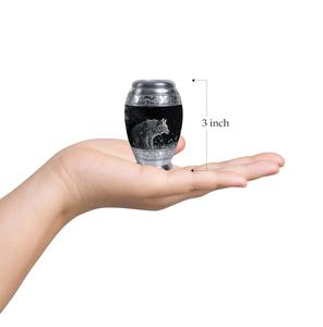 Urnas de lobo salvaje para cenizas de cremación, urna de aluminio hecha a mano para cenizas, lobo de 200 pulgadas cúbicas, urna conmemorativa personalizada - Product Image 6