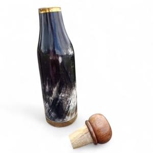 Wholesale Supply Buffalo Horn <b>Bottles</b> <b>With</b> <b>Metal</b> Lid Suitable for Storing Water Available Affordable Price at World Craft Impex - Product Image 4