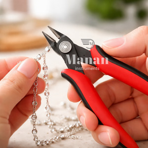 Pince coupante miniature en acier inoxydable de 5 pouces pour la fabrication de bijoux, coupe-prise de précision avec poignée antidérapante (125 mm) - Product Image 4