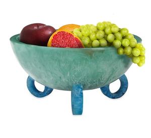 Bol à salade en résine polie sans BPA, design moderne, fait main, bol décoratif pour mariage, pour table à manger - Product Image 1