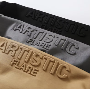 เสื้อสเวตเตอร์คอกลมของผู้ชายเสื้อสเวตเชิ้ตลายนูน3D ตามสั่ง - Product Image 5