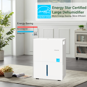 Déshumidificateur intelligent Cobectal 1500 Pi certifié Energy Star, électrique, silencieux, pour usage sanitaire et domestique, réfrigérant R410A - Product Image 5