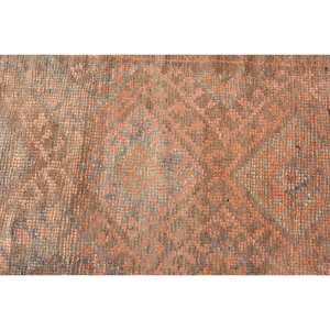 Alfombra de lana de retazos naranja Vintage, 2,5x9,3 pies, área grande clásica, diseño de pasillo rectangular turco para habitación de adolescentes, respaldo de látex - Product Image 5