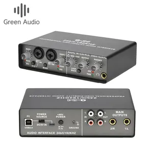 Giao diện âm thanh chuyên nghiệp GAX-Q24 2x2 để phát trực tuyến podcast ghi âm độ trung thực cao cho các nhà sản xuất guitar không ồn ào